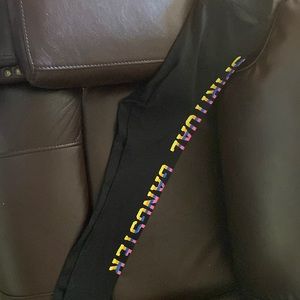 Spiritual Gangster leggings yoga Pilates NEW rainbow multicolor side of leg